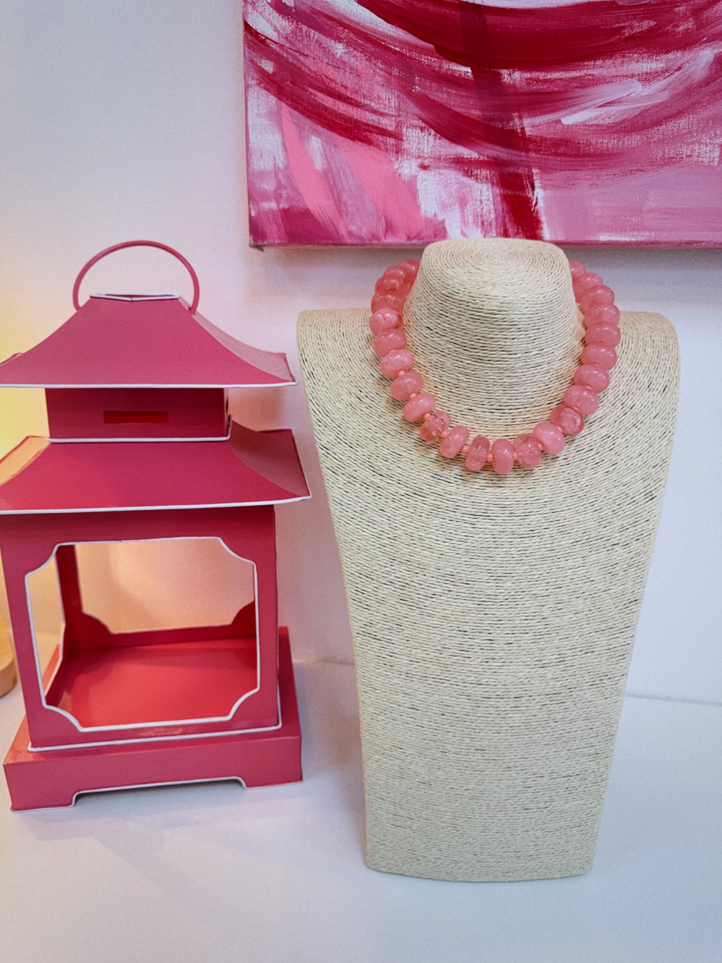 The Playful Pop Necklace - Pink