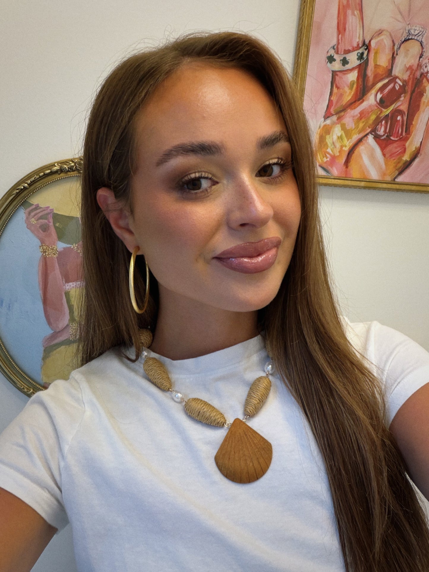 Wooden Seashell Necklace