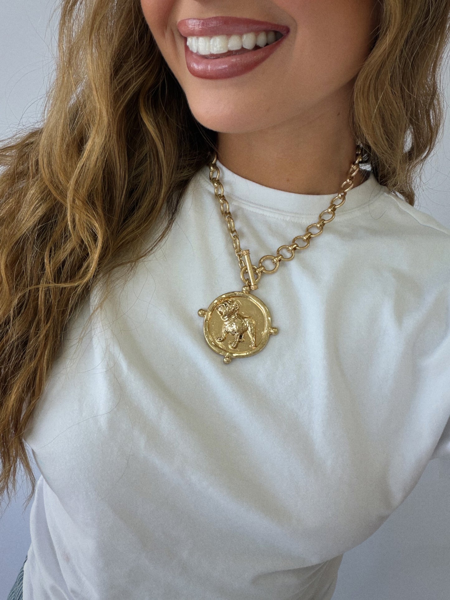 Standing Bulldog Necklace