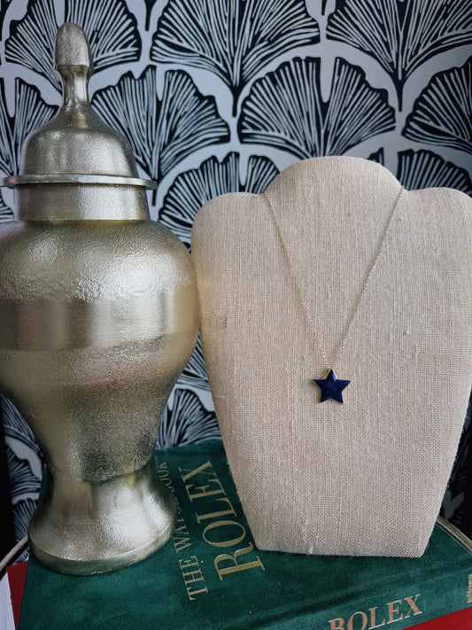 Navy Star Necklace
