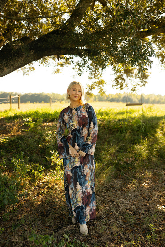 Snakeskin Maxi Dress