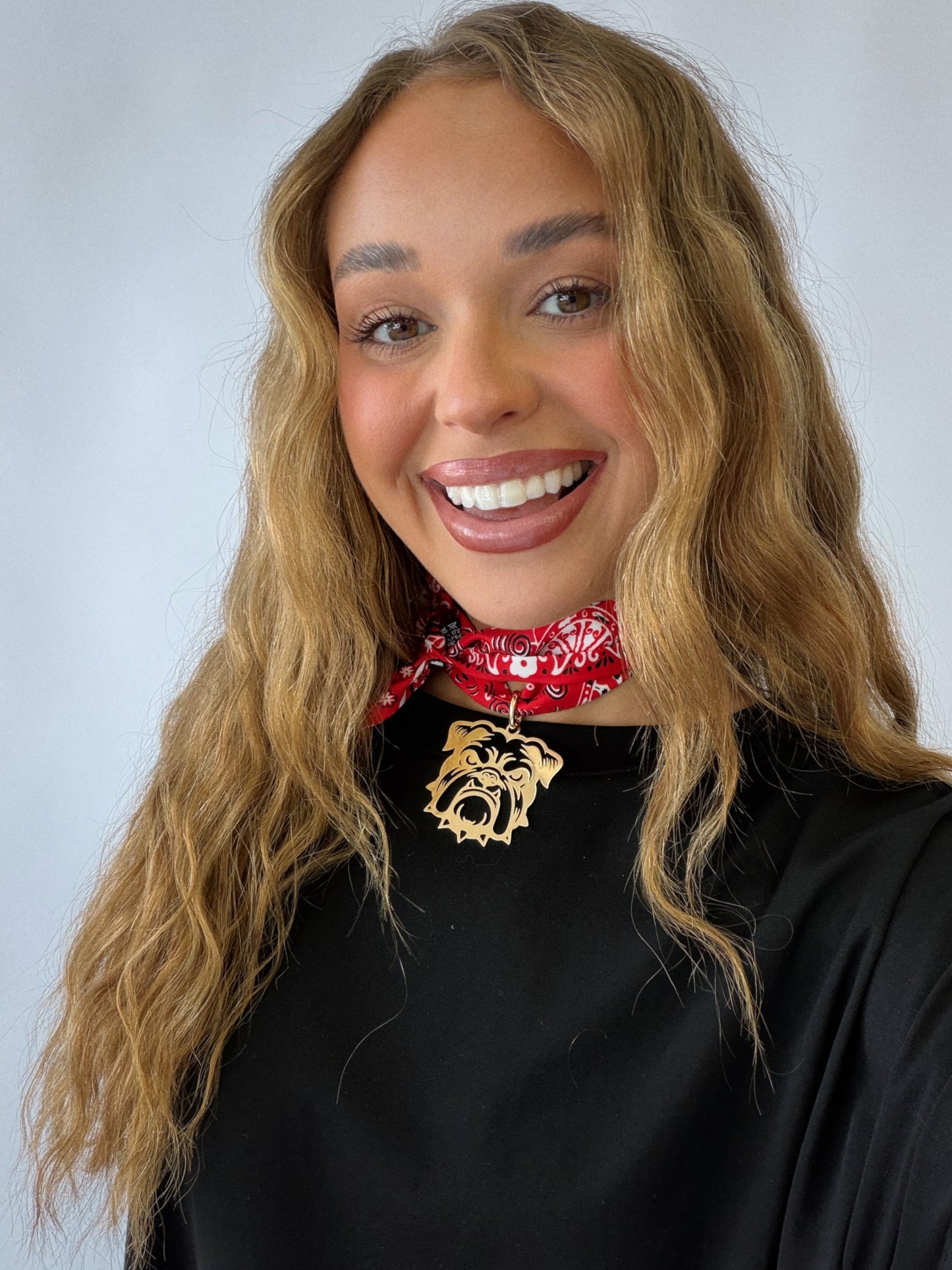 Bulldog Scarf Necklace