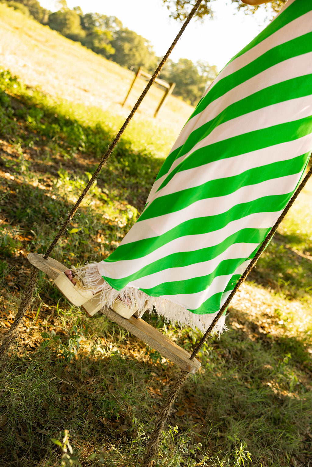 The Gatsby Stripe Dress - Green & Pink