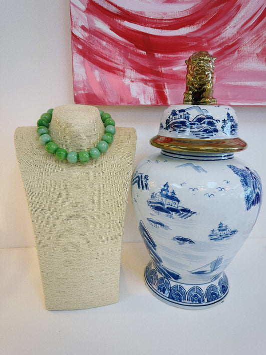 The Happy Beaded Necklace - Green
