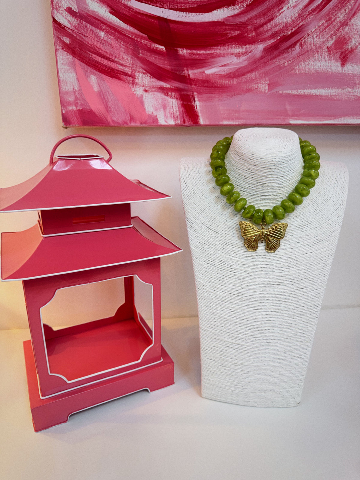 The Social Butterfly Necklace - Chartreuse