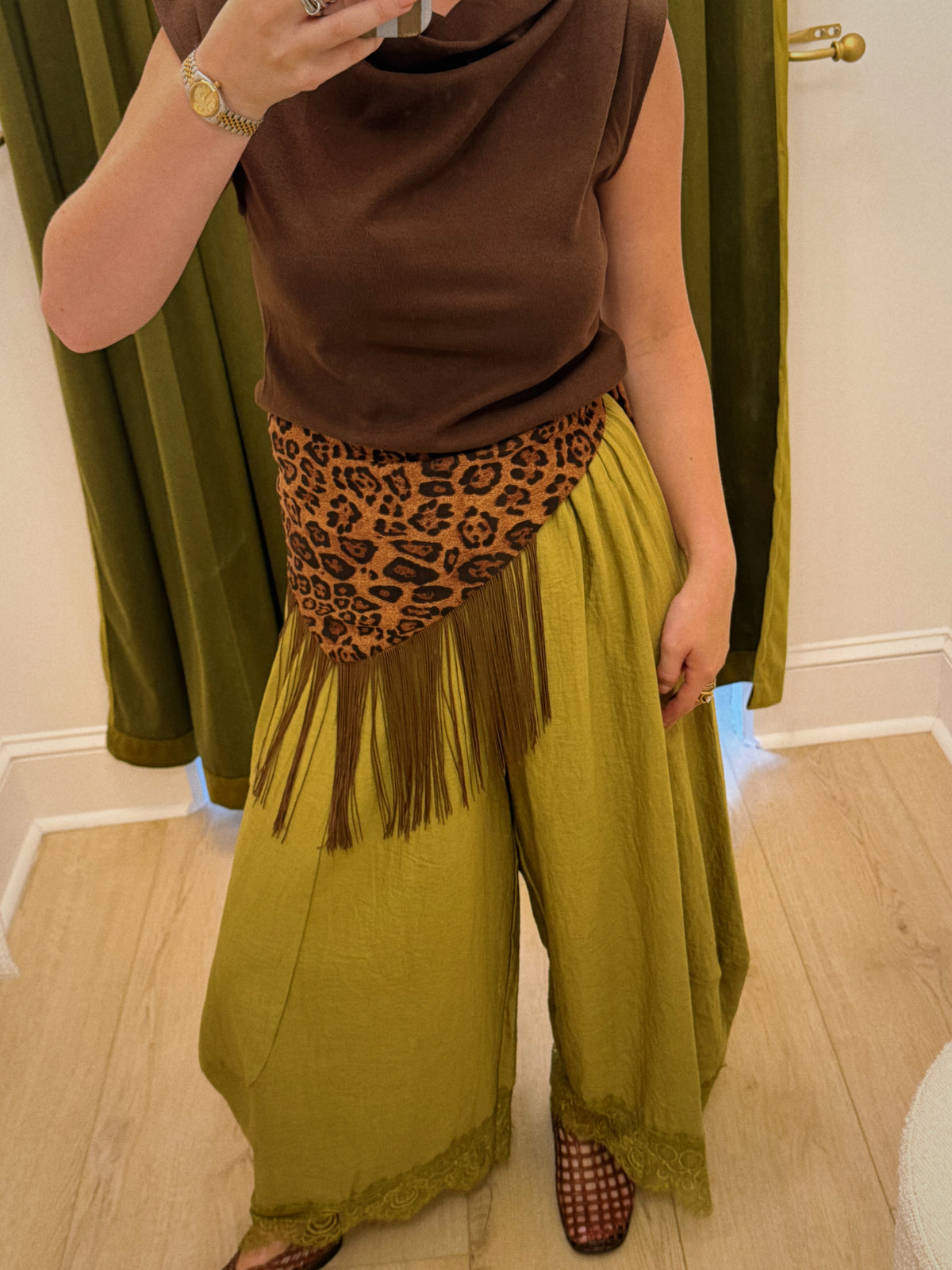 Cheetah Fringe Scarf