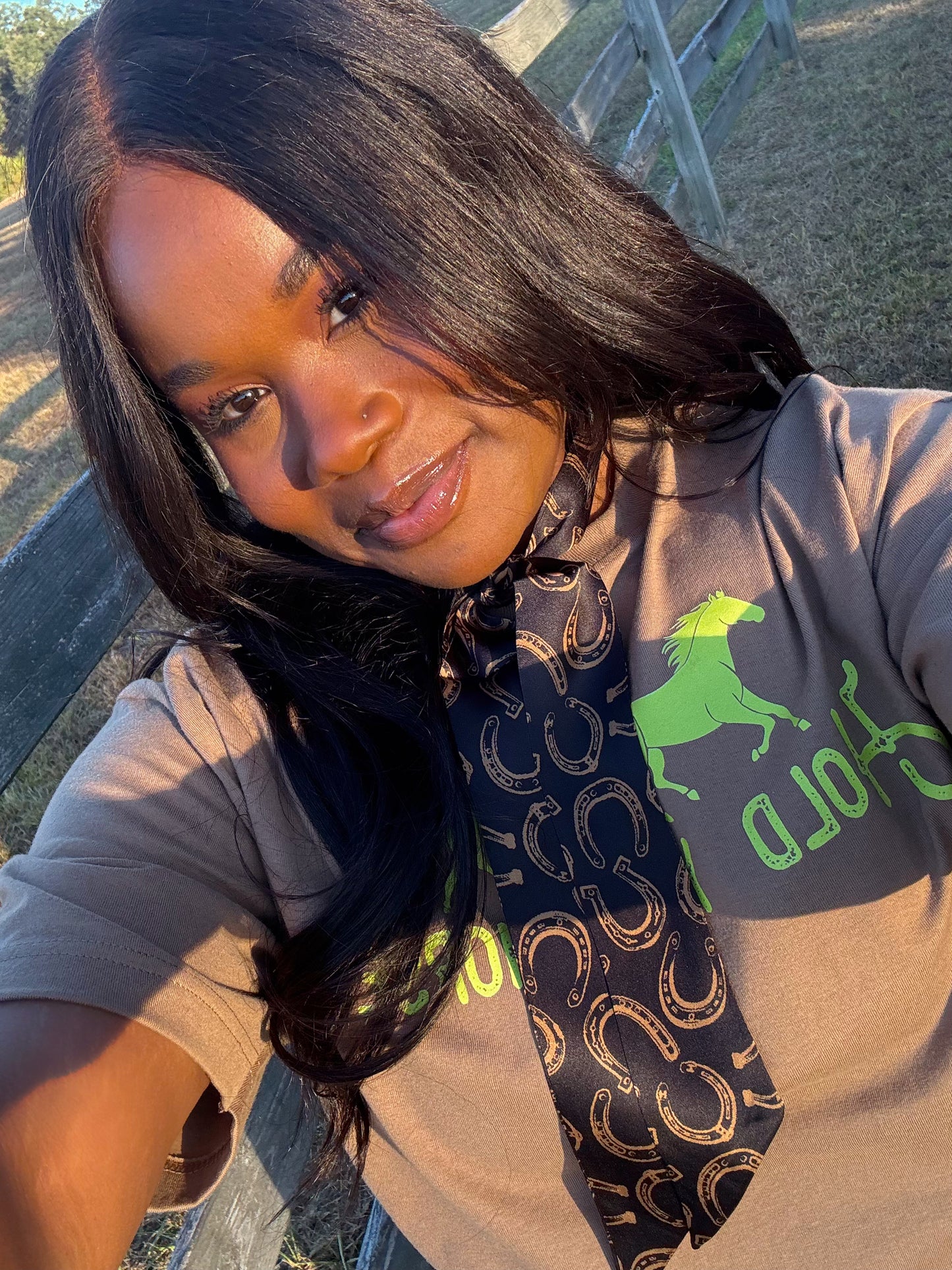 Horse Shoe Scarf - Black