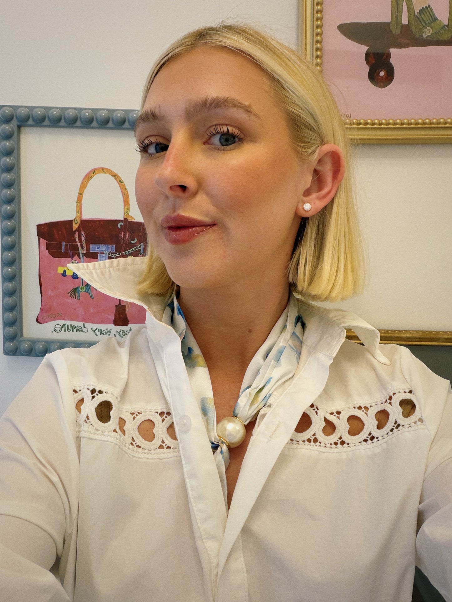 Blue Butterfly Scarf