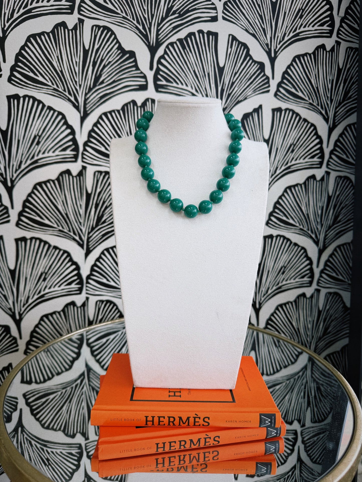 Beaded Love Necklace - Green