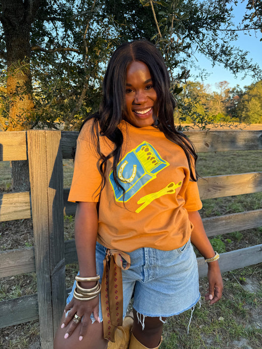 Horse Shoe Match Box Tee