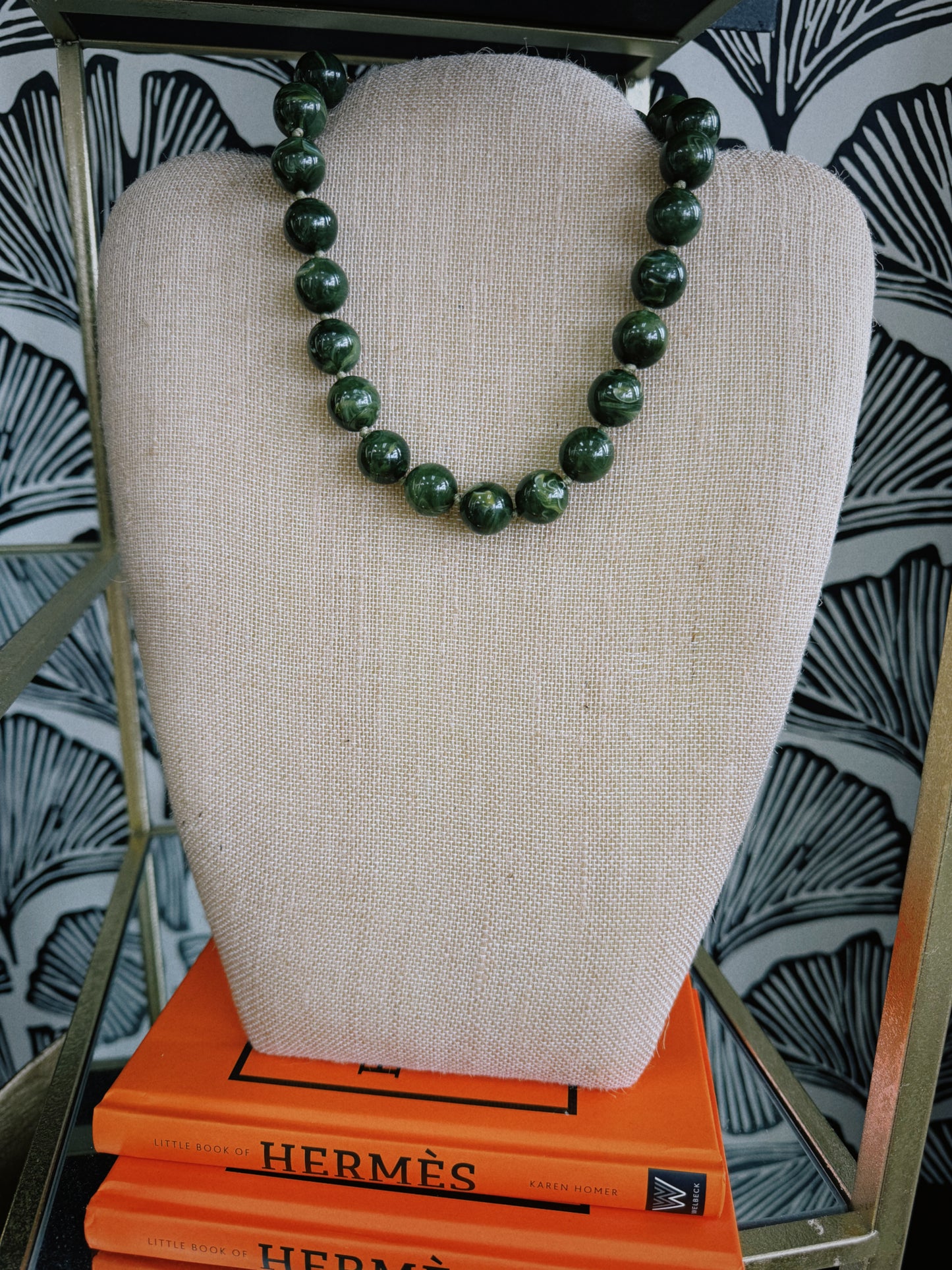 Beaded Love Necklace - Green