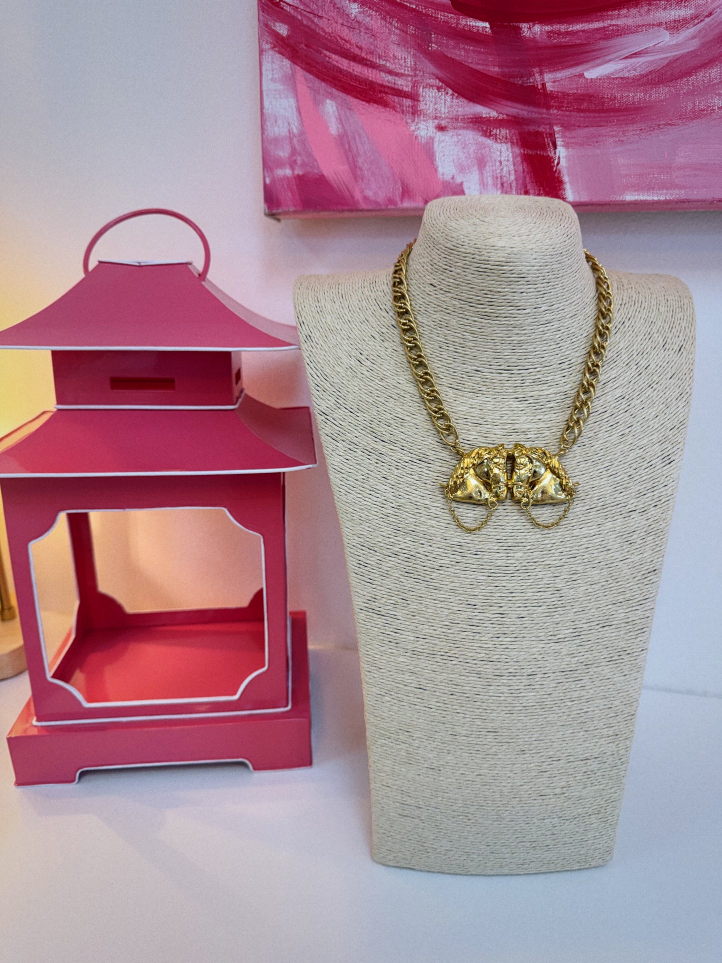 Double Horse Necklace