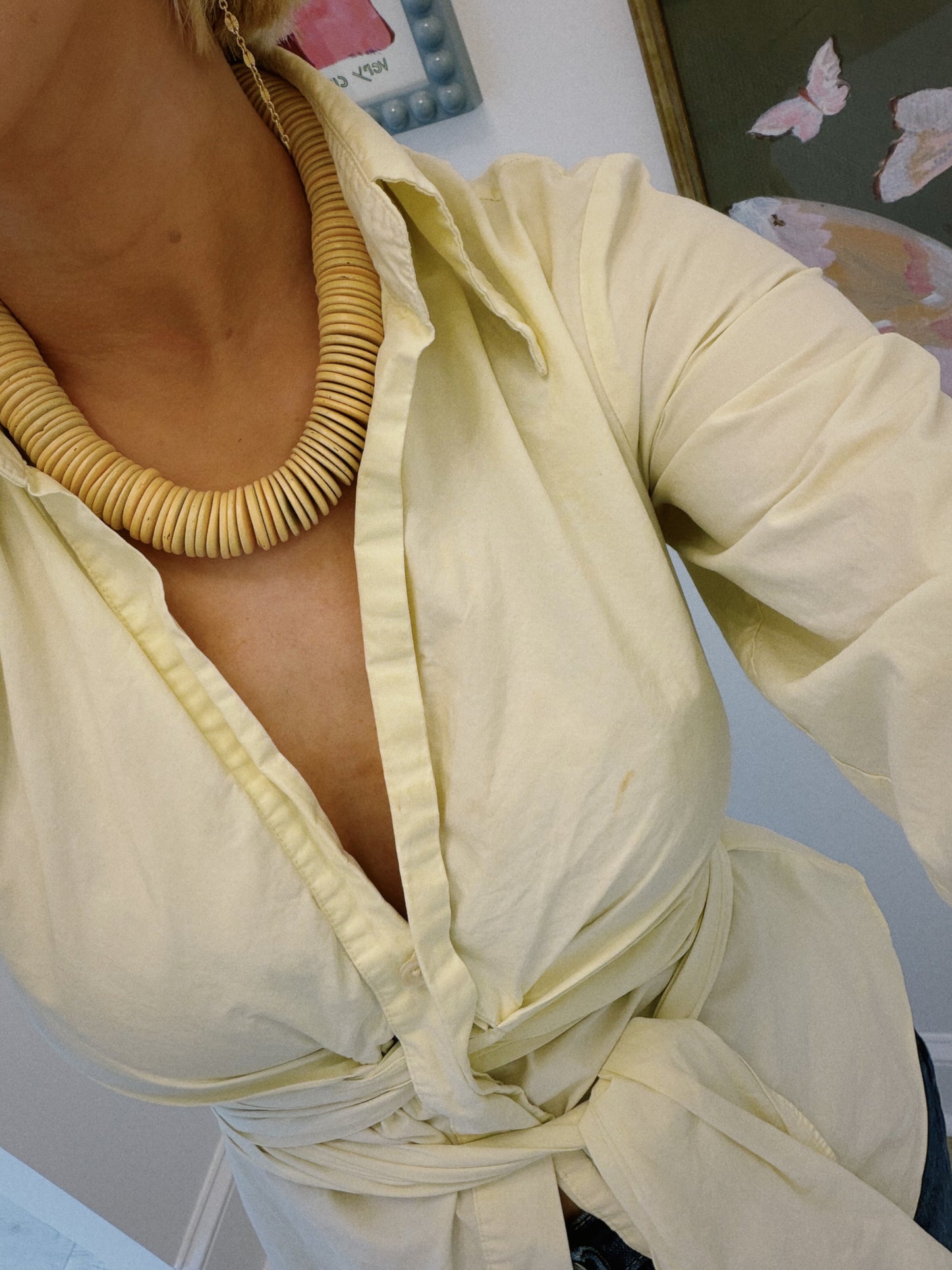 Wooden Necklace - Tan