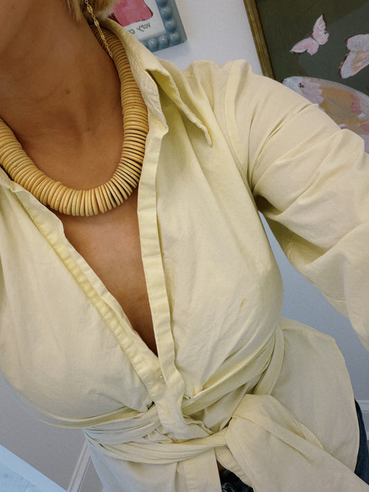 Wooden Necklace - Tan