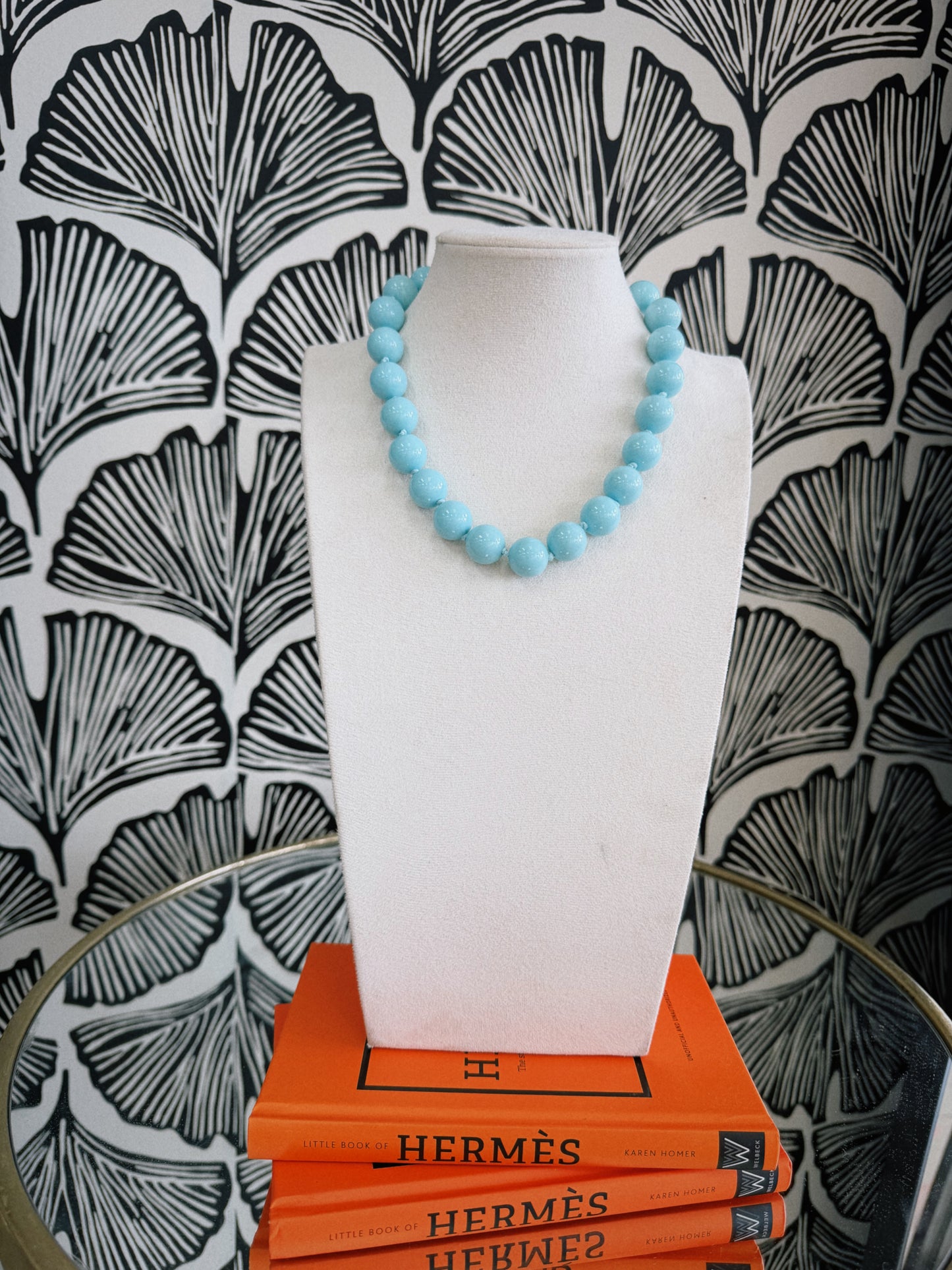 Beaded Love Necklace - Blue