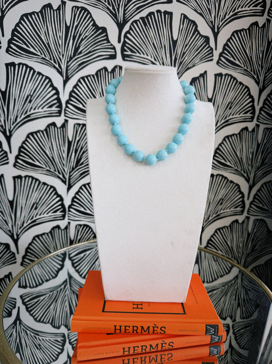 Beaded Love Necklace - Blue