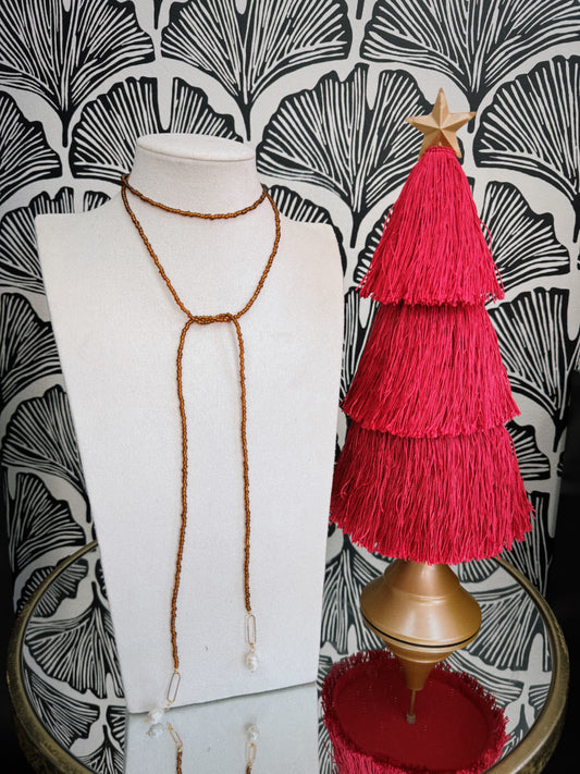 Twist & Go Necklace - Brown