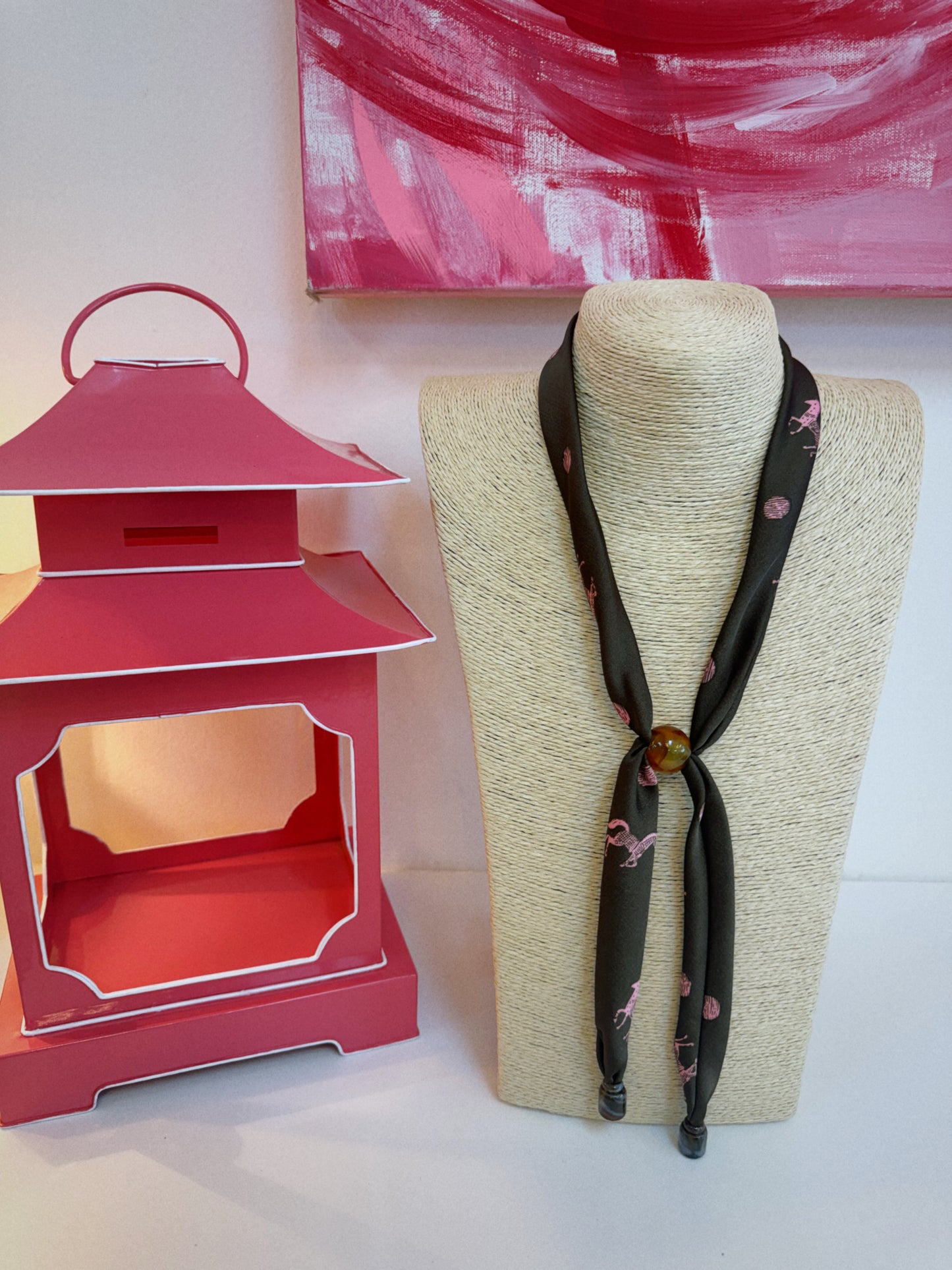 Slide Up Scarf - Brown & Pink