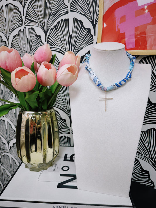 Faith Over Fear Scarf Necklace