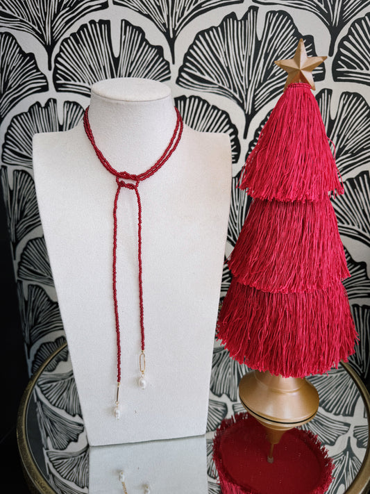 Twist & Go Necklace - Red