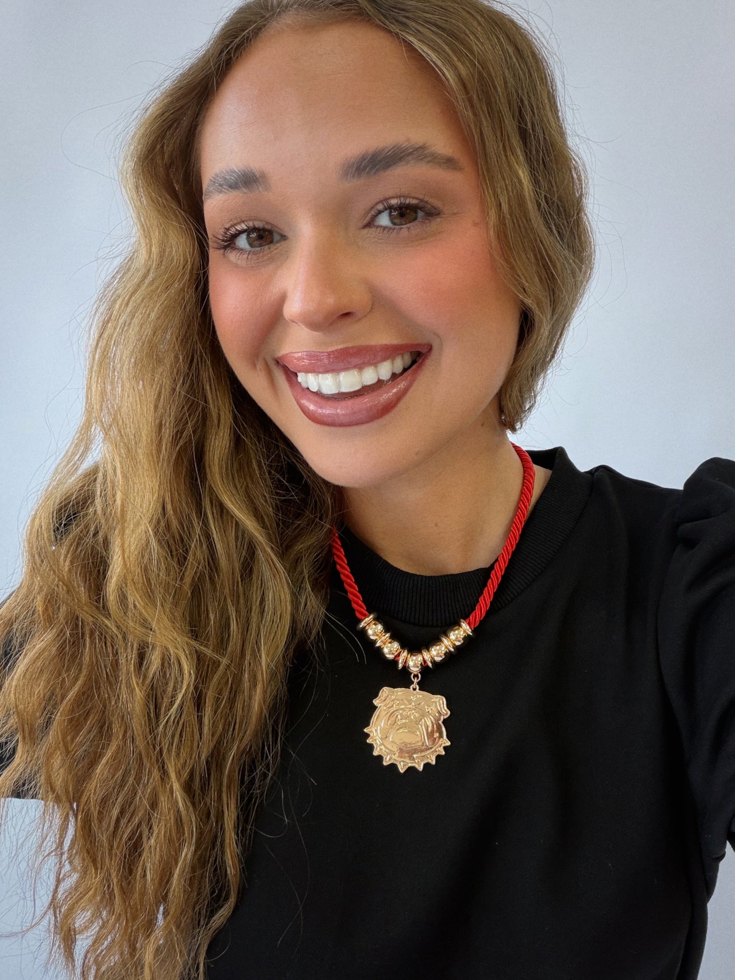 Bulldog Rope Necklace - Gold