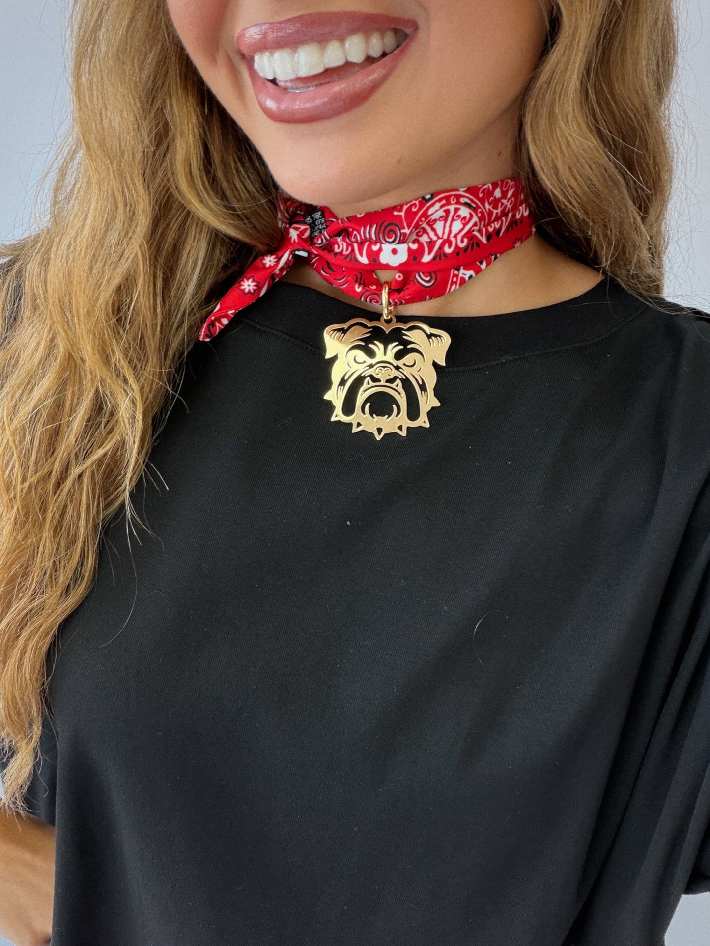 Bulldog Scarf Necklace