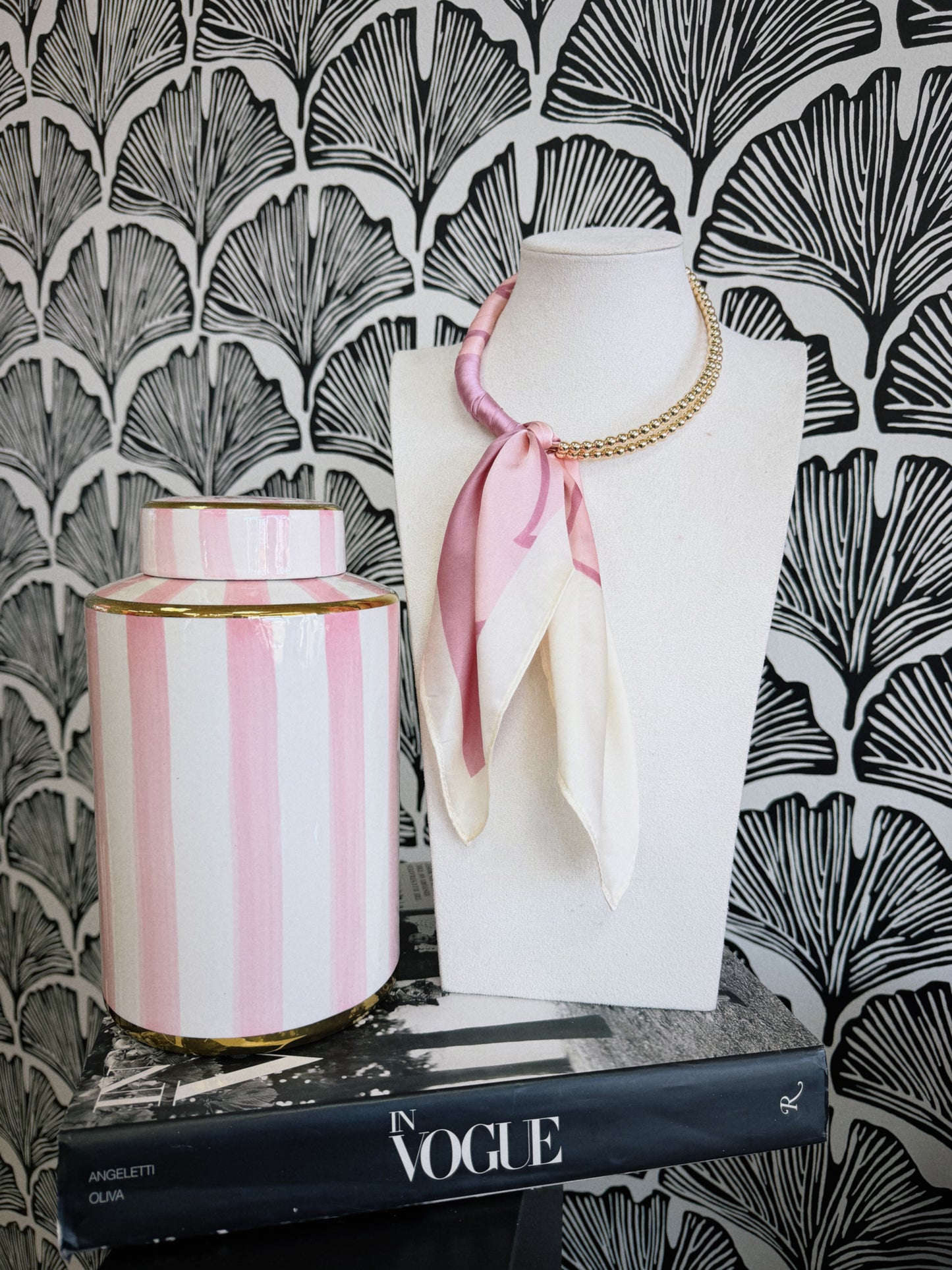 Scarfed & Styled - Pink & White