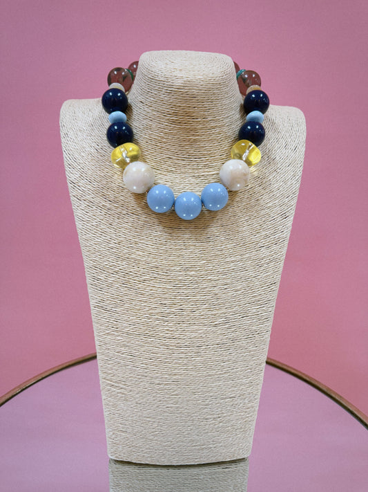 Color Cocktail Necklace - Blue