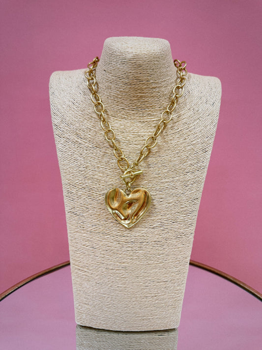 Hammered Heart Necklace