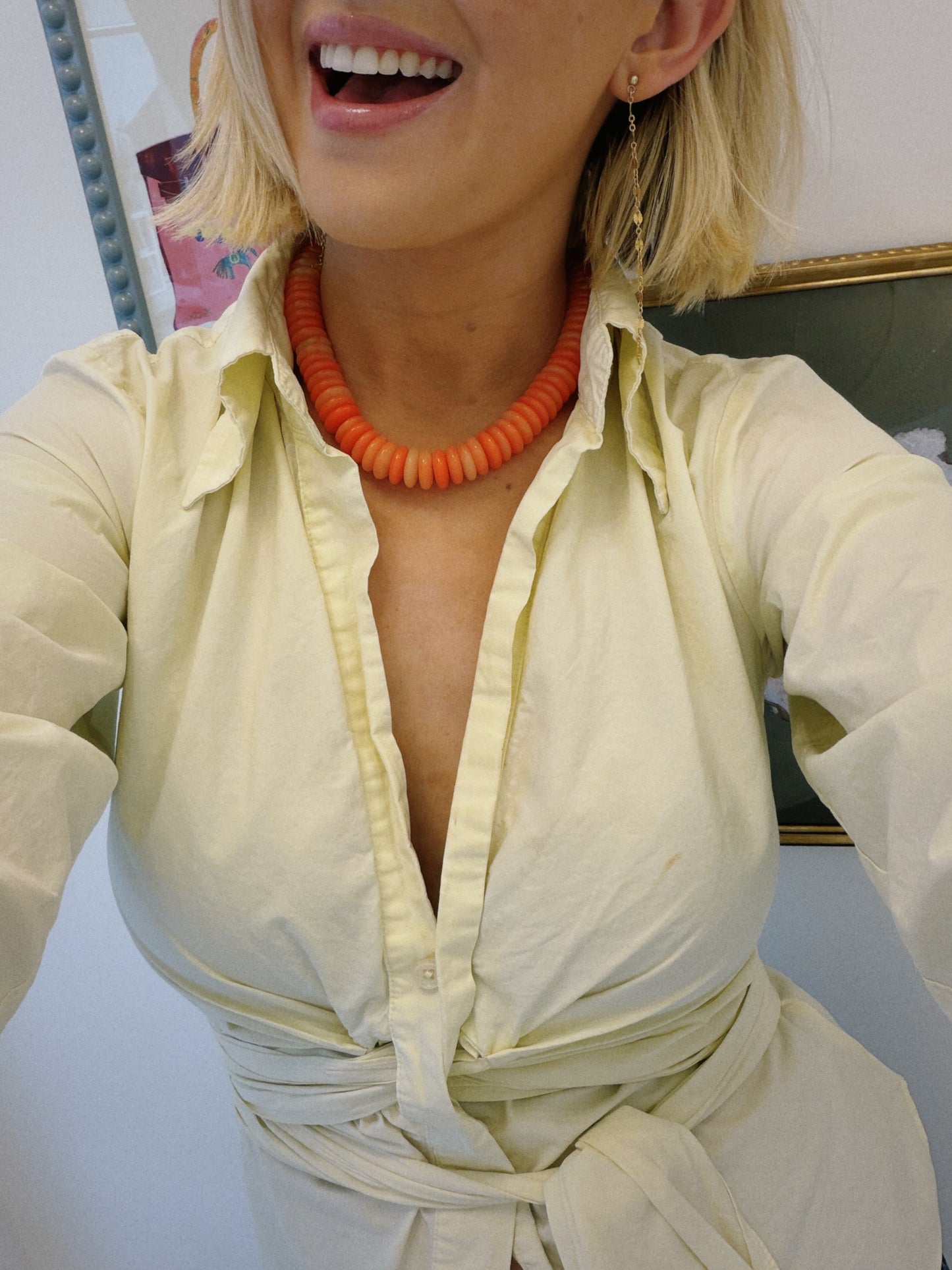 The Effortless Edge Necklace - Orange