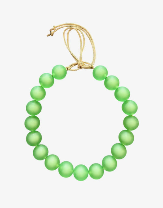 Chunky Beaded Necklace - Sea Glass Green