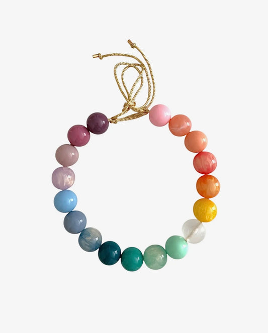 Chunky Beaded Necklace - Watercolor