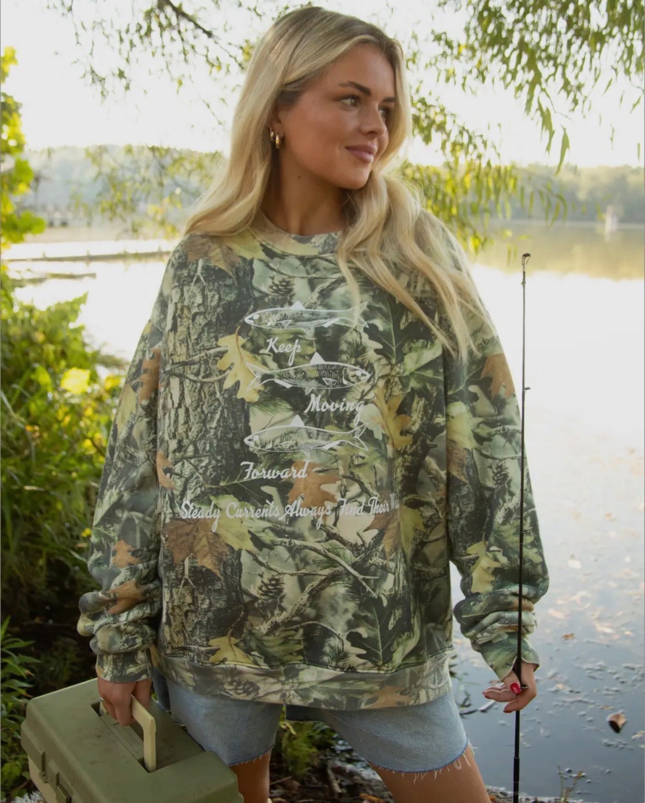 Keep Moving Forward Camo Sweatshirt