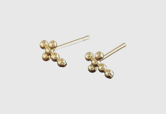 Tiny Cross Stud Earrings