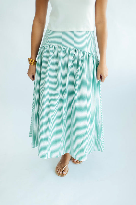 Garden Party Stripe Maxi Skirt