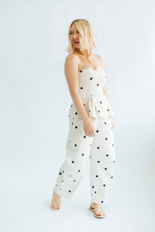 Polka Dot Barrel Jeans