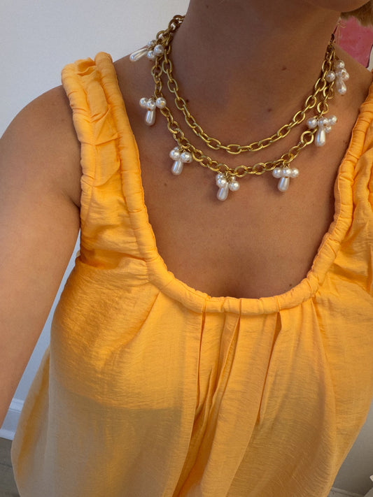 Double Layer Pearl Necklace