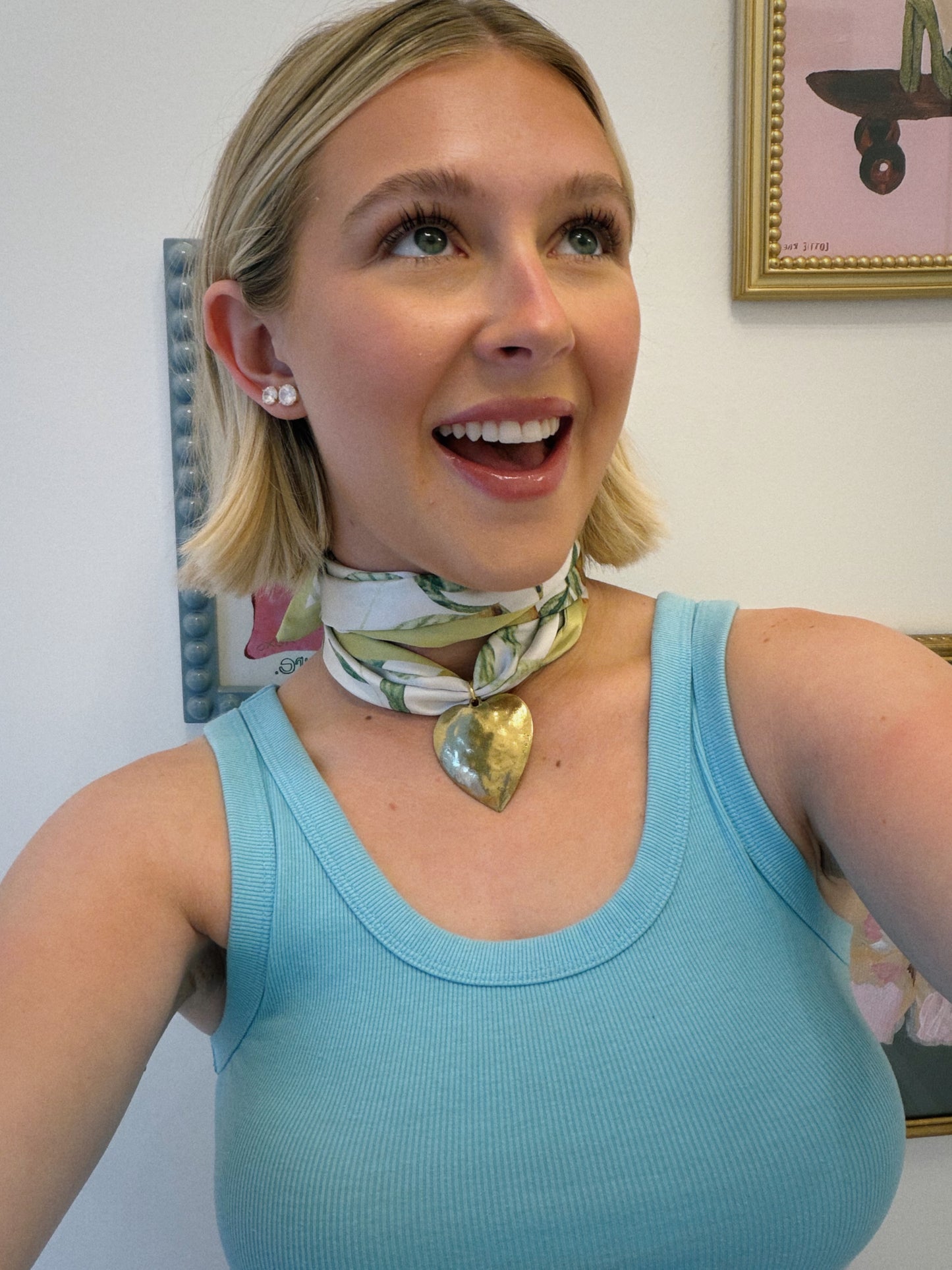Lemon Squeeze Scarf Necklace