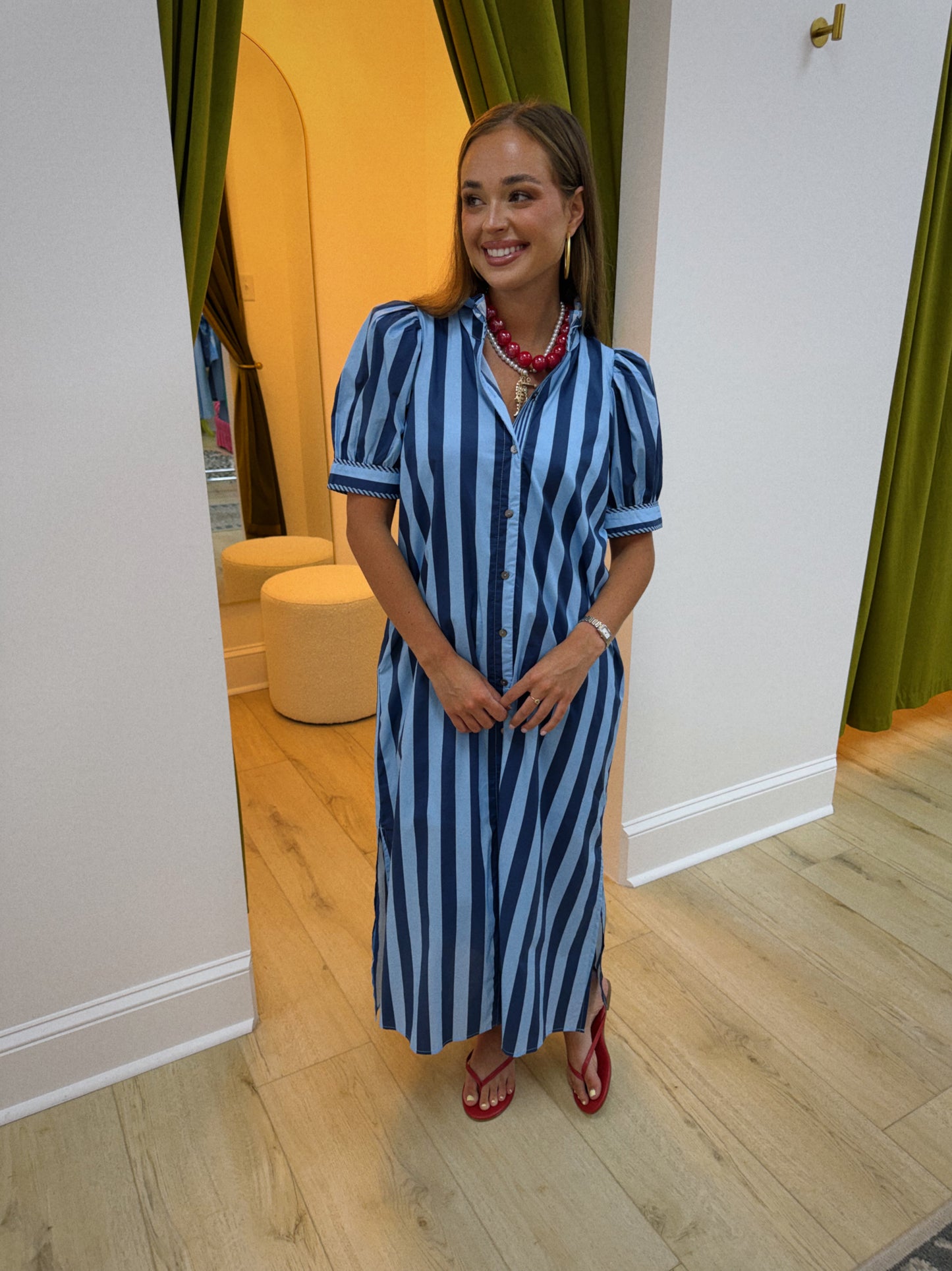 Southern Stripe Maxi - Blue