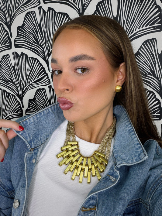 Golden Hour Fringe Necklace