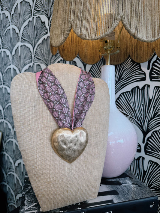 Hammered Love Scarf Necklace