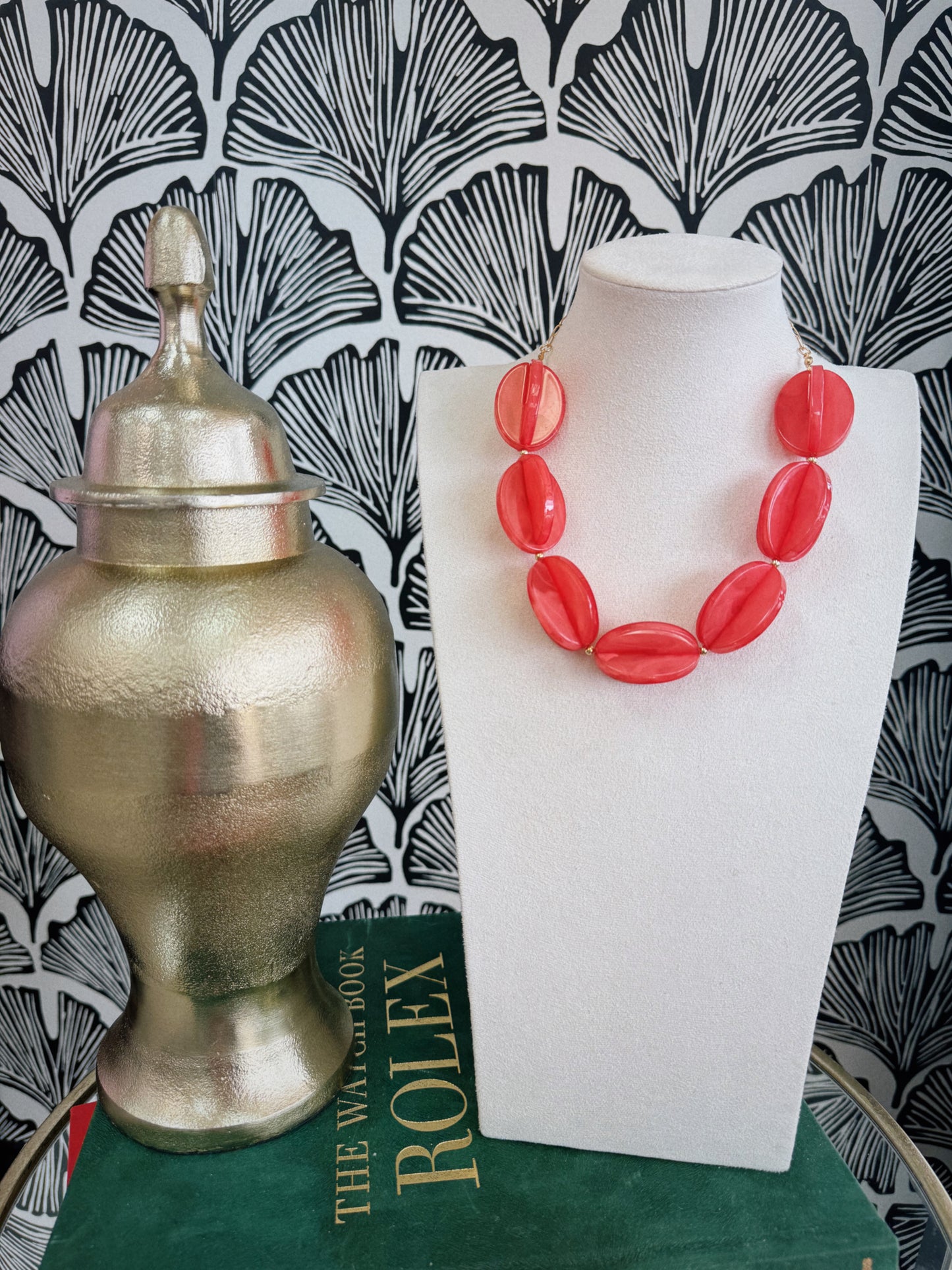 Painted Pretty Necklace - Red