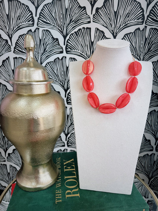 Painted Pretty Necklace - Red