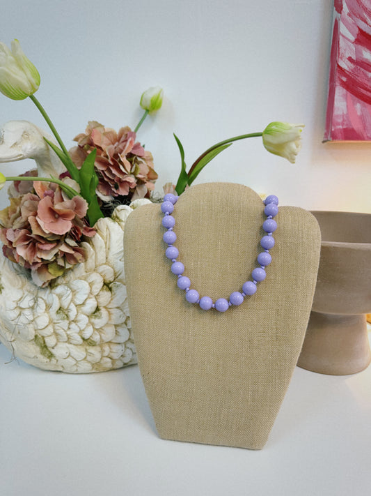 The Cove Beaded Necklace - Purple