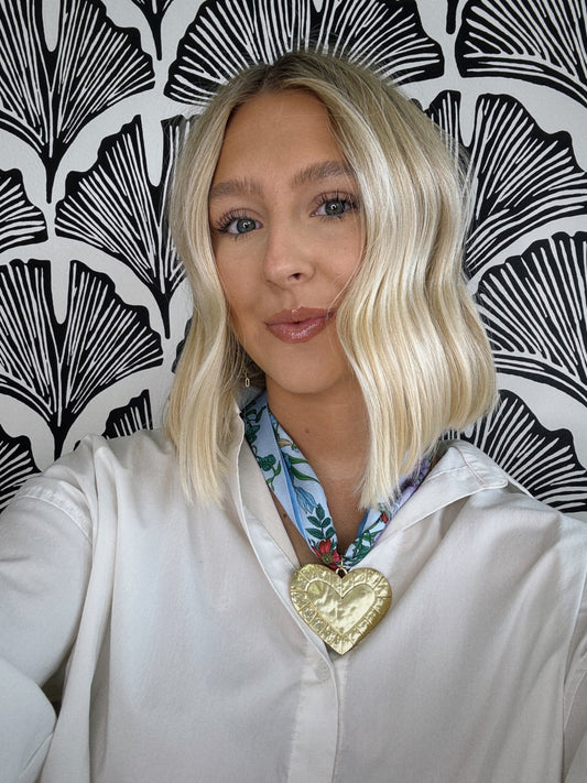 Big Heart Scarf Necklace