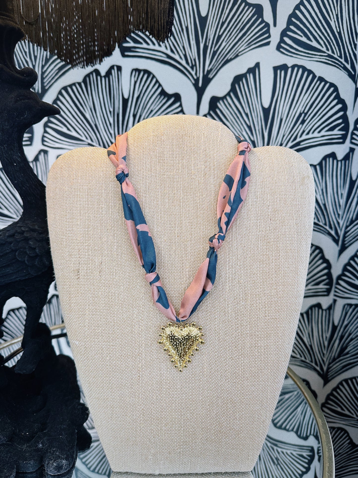 Heirloom Heart Scarf Necklace