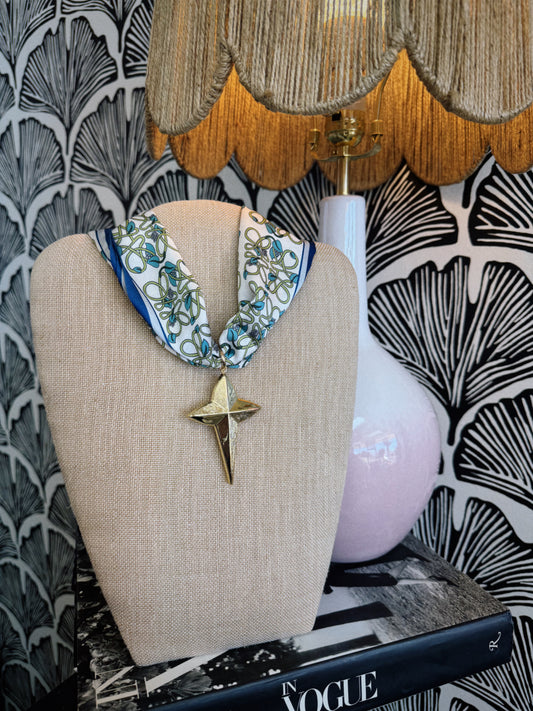 Celestial Bloom Scarf Necklace