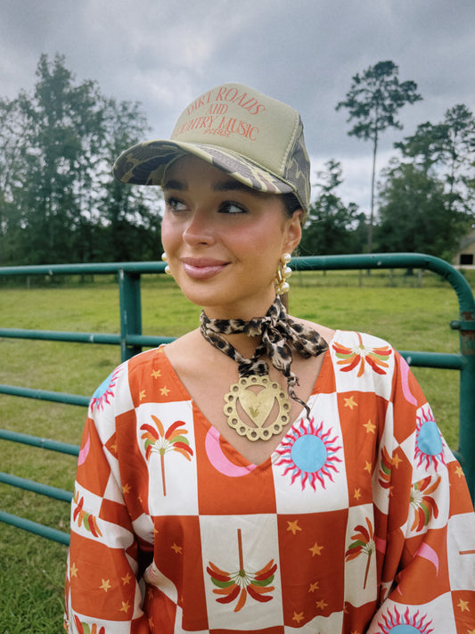Desert Darling Vintage Pendant Scarf Necklace
