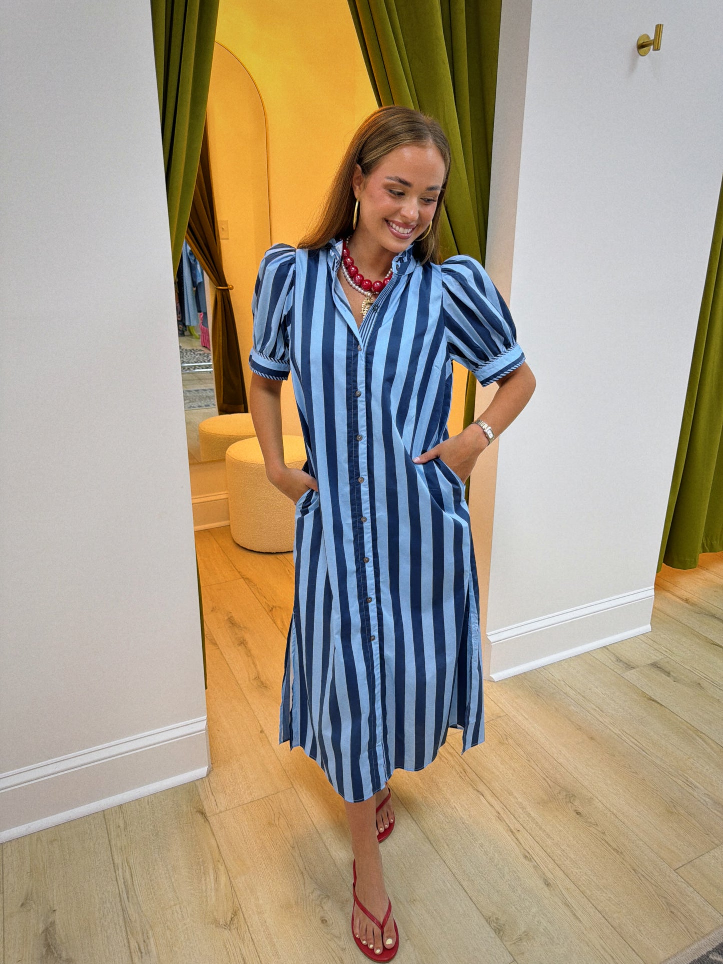 Southern Stripe Maxi - Blue