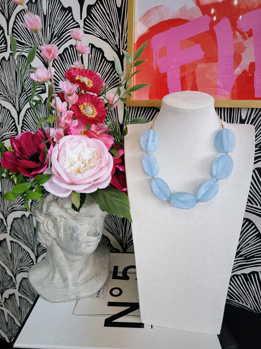 Painted Pretty Necklace - Baby Blue